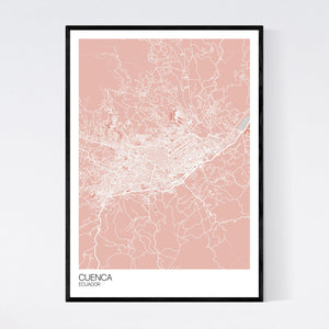 Cuenca City Map Print