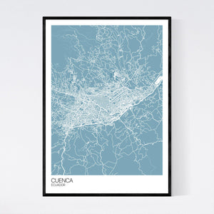Cuenca City Map Print