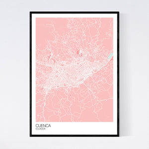 Cuenca City Map Print