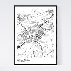 Cumbernauld City Map Print
