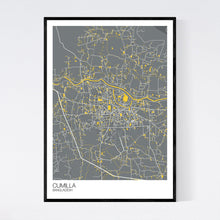 Load image into Gallery viewer, Cumilla City Map Print