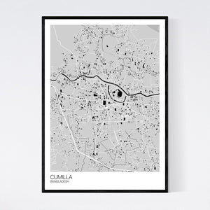 Cumilla City Map Print
