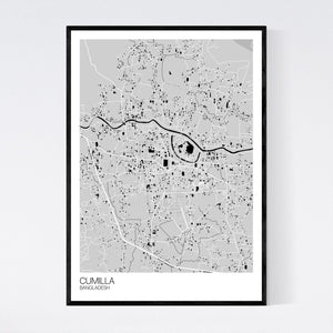 Cumilla City Map Print