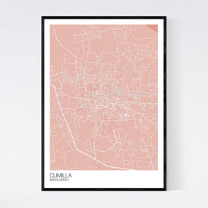 Cumilla City Map Print