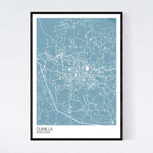 Cumilla City Map Print