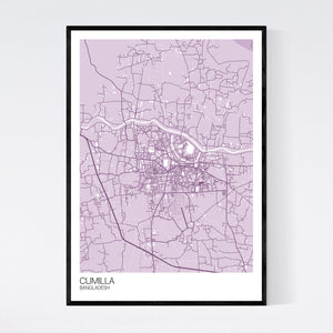 Cumilla City Map Print