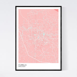 Cumilla City Map Print