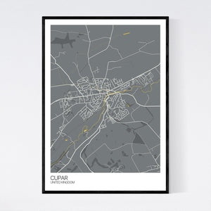 Cupar City Map Print