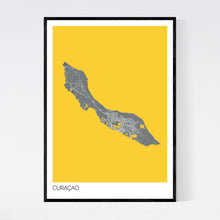 Load image into Gallery viewer, Curaçao Island Map Print