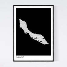 Load image into Gallery viewer, Curaçao Island Map Print