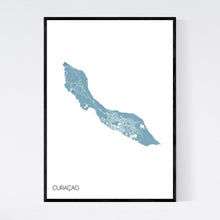 Load image into Gallery viewer, Curaçao Island Map Print