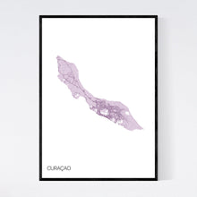 Load image into Gallery viewer, Curaçao Island Map Print