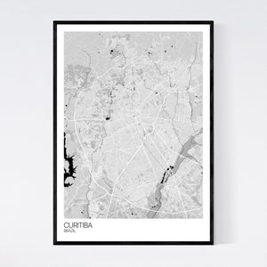 Curitiba City Map Print