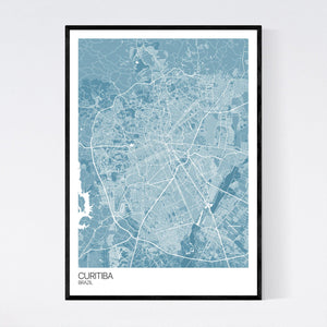 Curitiba City Map Print