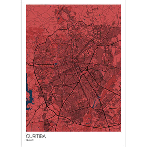 Map of Curitiba, Brazil