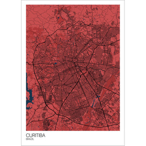 Map of Curitiba, Brazil