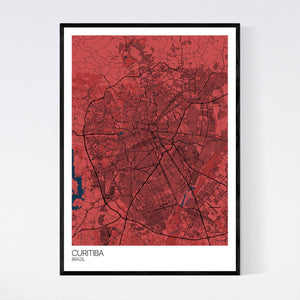 Map of Curitiba, Brazil