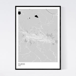 Cuzco City Map Print