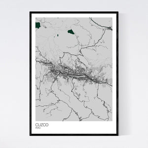 Cuzco City Map Print