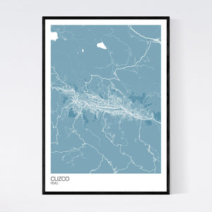 Cuzco City Map Print