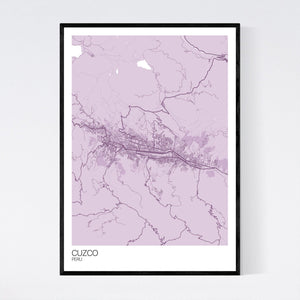 Cuzco City Map Print