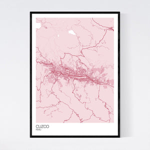 Cuzco City Map Print