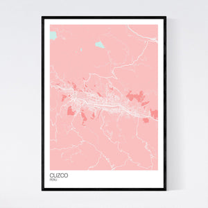 Cuzco City Map Print