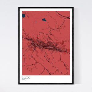 Cuzco City Map Print