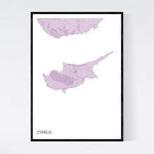 Load image into Gallery viewer, Cyprus Island Map Print