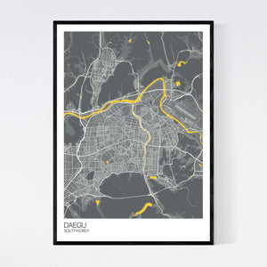 Daegu City Map Print