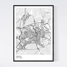 Load image into Gallery viewer, Daegu City Map Print