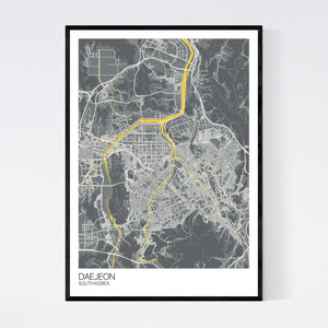 Daejeon City Map Print