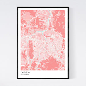 Daejeon City Map Print