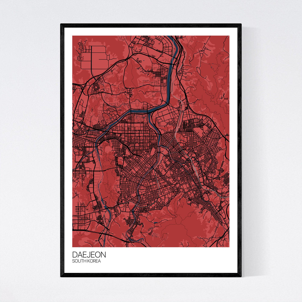 Daejeon City Map Print