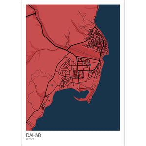 Map of Dahab, Egypt