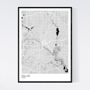 Dallas City Map Print