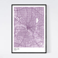 Load image into Gallery viewer, Dallas City Map Print