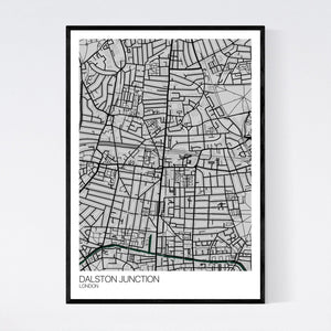 Dalston Junction Neighbourhood Map Print
