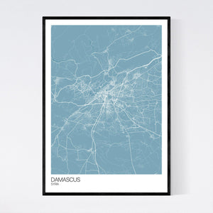 Damascus City Map Print