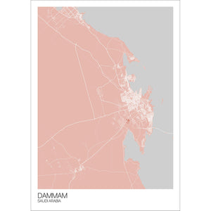 Map of Dammam, Saudi Arabia