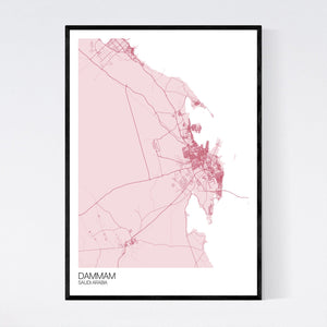 Dammam City Map Print