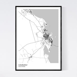 Dammam City Map Print