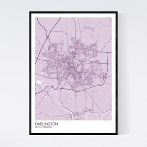 Darlington City Map Print