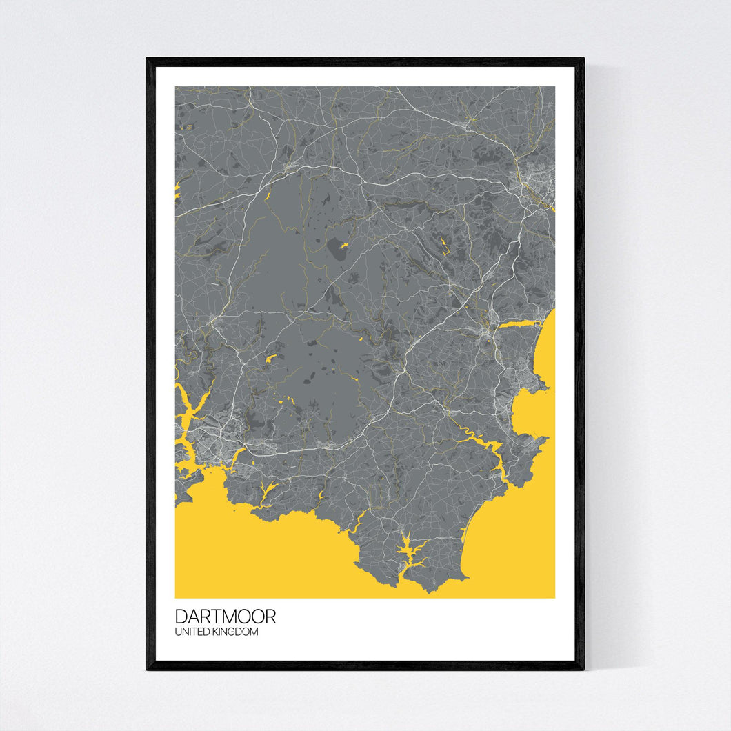 Dartmoor Region Map Print