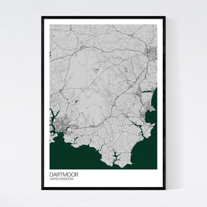 Dartmoor Region Map Print