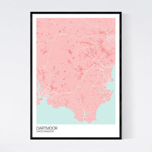 Dartmoor Region Map Print
