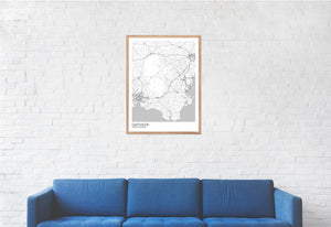 Map of Dartmoor, United Kingdom