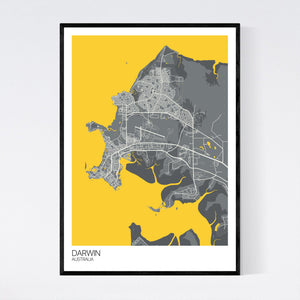 Darwin City Map Print