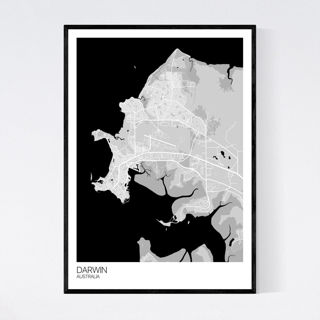 Darwin City Map Print