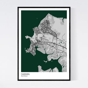 Darwin City Map Print